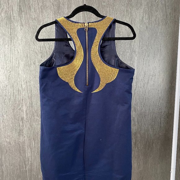 Twelve by Twelve Blue/Gold Racer Back Dress - Picture 4 of 9